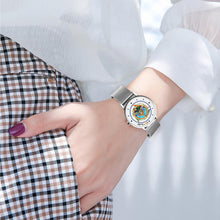 Load image into Gallery viewer, Women Watches Fashion Diamond Ladies Wrist watches Stainless Steel Silver Mesh Strap Female Quartz Watch
